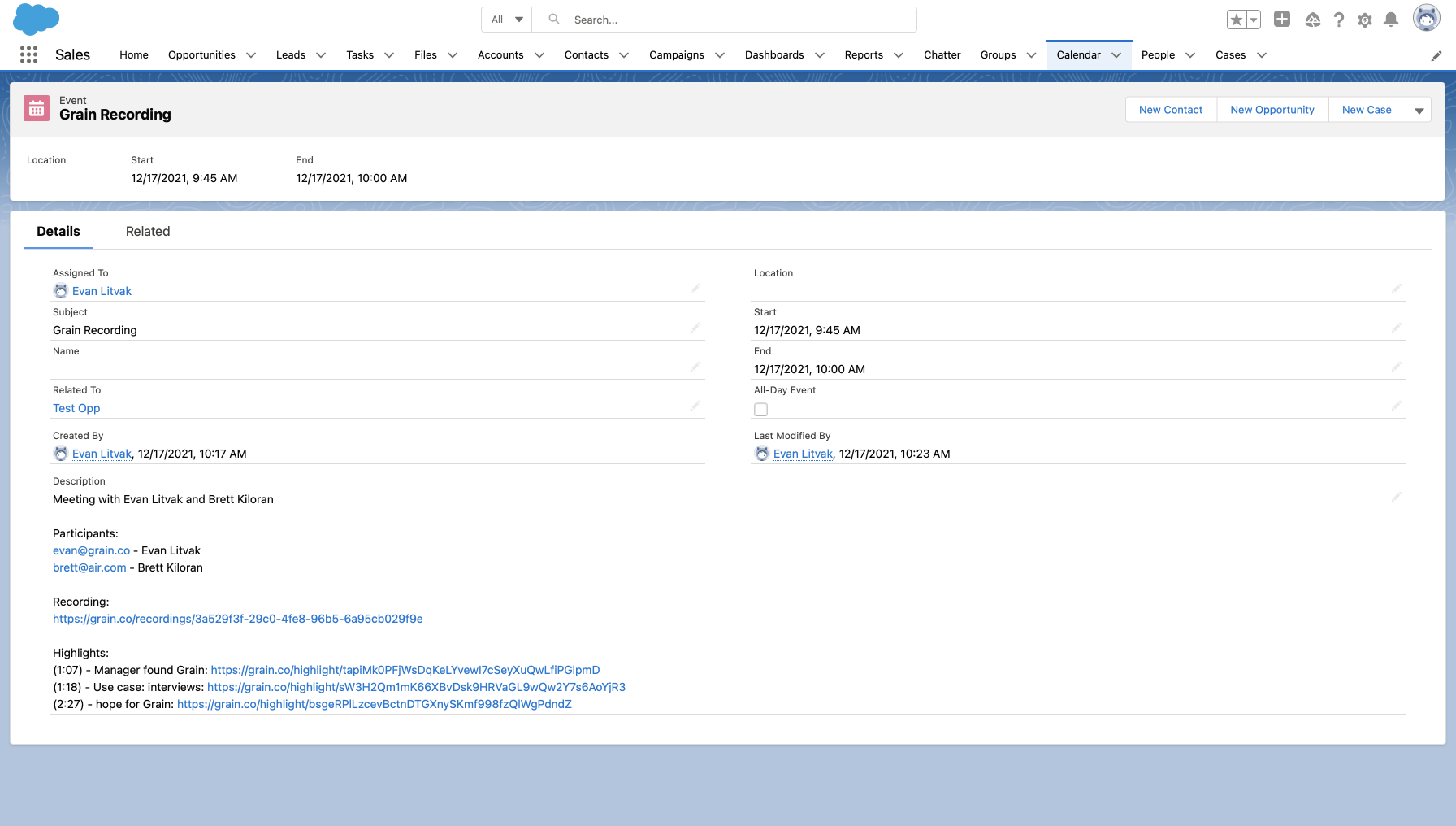 How To Log Calls In Salesforce Automatically Grain Blog